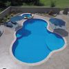 Inground pool with steel frame
